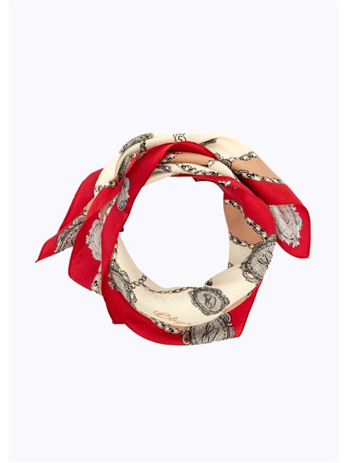 Foulard con stampa pizzo e logo BLUGIRL BLUMARINE | NA6024T490A/81663